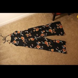 Cropped floral romper